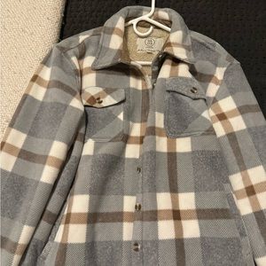 Sage collective shirt jacket